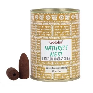 Image of Goloka Nature's Nest Back Flow Incense Cones (Pack Of 6)