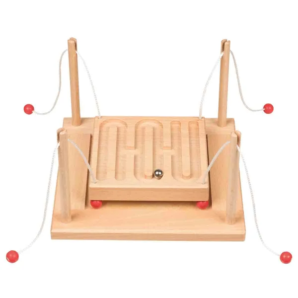 Image of Goki Wooden Ball Parkour Skill Game