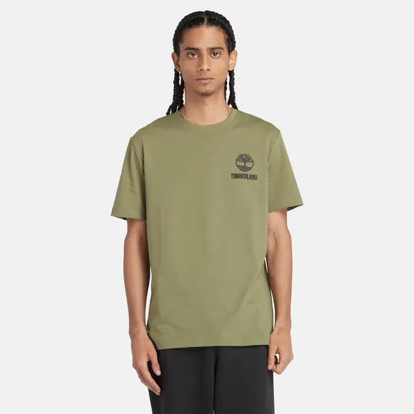 Image of Timberland Graphic T-Shirt For Men In Green Green, Size M