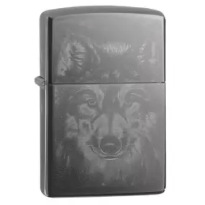 image of Zippo Black Ice 150 Wolf Design windproof lighter