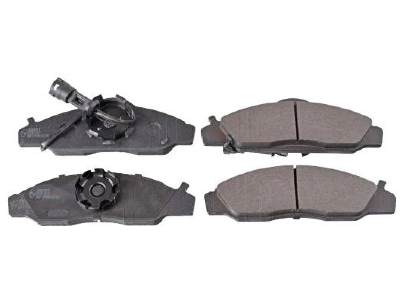 Image of Blue PRINT ADG04241 Brake pad set Front Axle, incl. wear warning contact, with piston clip Brake Pad Set,disc brake (402)