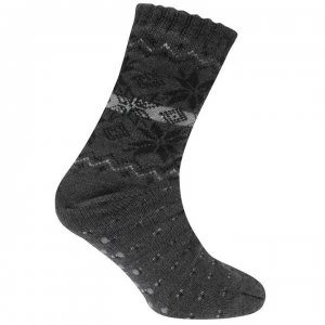 Image of Howick Sk 1PK Fairisle Slip Grey One Size - Grey