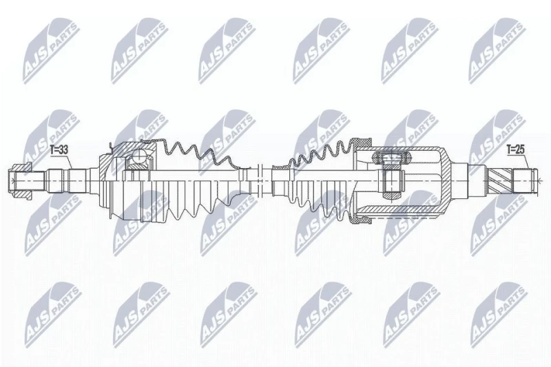 Image of NTY NPW-DW-031 Drive shaft Front Axle Left Drive Shaft (13)
