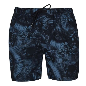 image of Firetrap Swim Shorts - Blue Flwr Skll