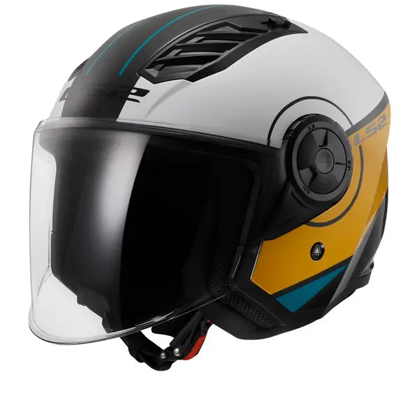 Image of LS2 OF616 Airflow II Cover White Brown Jet Helmet Size S