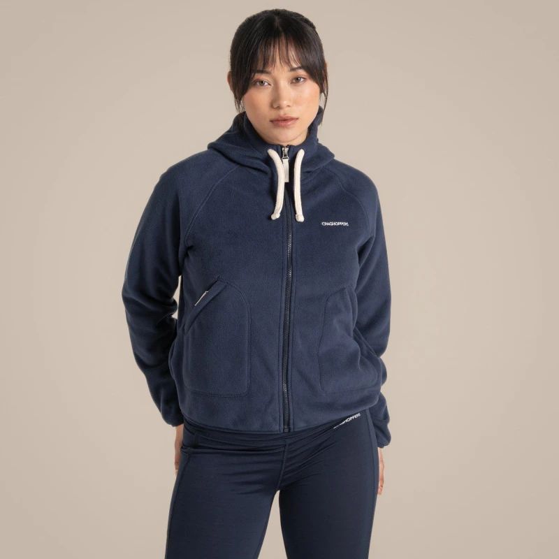 Image of Craghoppers Womens Crag Grainne Full-Zip Fleece Blue Navy female 8 (XS)