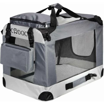 image of Pet Carrier Fabric Dog Cat Rabbit Transport Bag Cage Folding Puppy Crate M - 60x42x42cm (de) - Cadoca