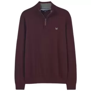 Image of Crew Clothing Mens Classic Half Zip Knit Sweater Fig XXL