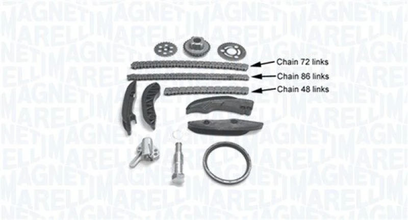 Image of MAGNETI MARELLI Timing chain kit MAGNETI MARELLI 341500001390