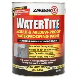 image of Zinsser Watertite White Waterproofing Paint, 5L