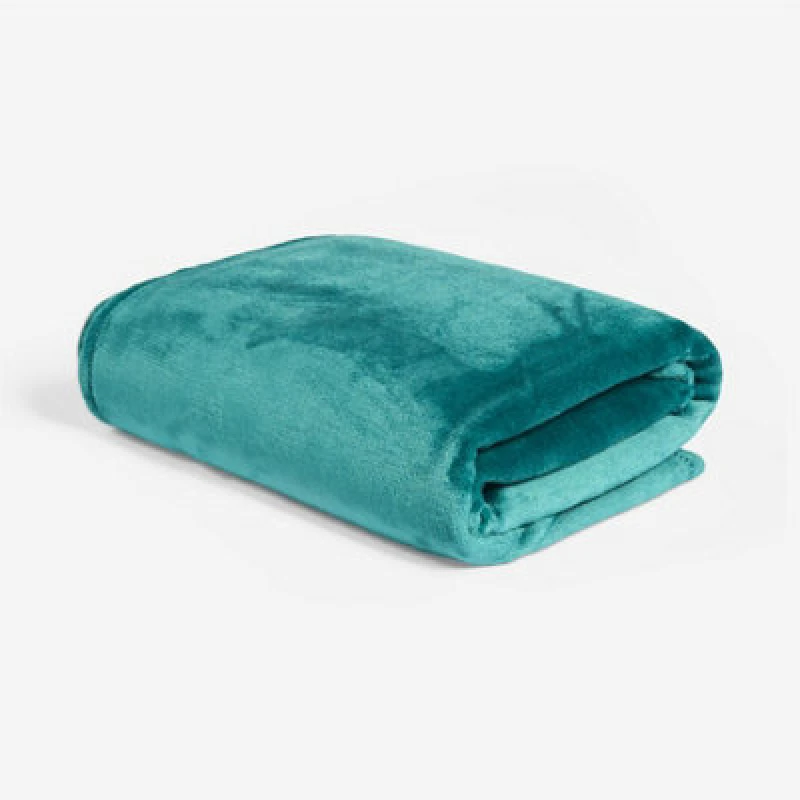 Image of OHS OHS Ultra Soft Flannel Fleece Throw Blanket in Teal Size: 150cm × 200cm Teal 150cm × 200cm Unisex 5027434227112