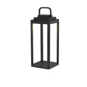 image of Portobello Portable Table Lamp, Black Metal, IP54