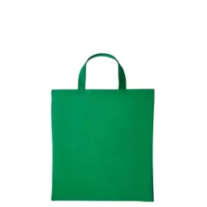 image of Nutshell Cotton Short Handle Shopper (One Size) (Bottle Green)