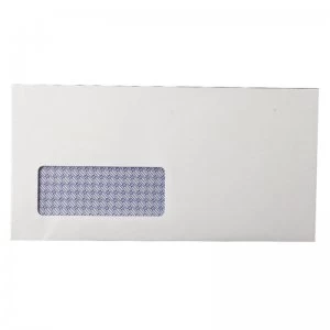 Image of Q Connect White Business Envelopes Window DL 80gsm - Box of 1000