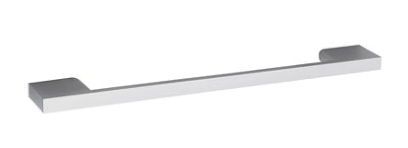Image of Hudson Reed Lux Chrome D Shape Handle, Contemporary Cabinet Drawer Furniture Handle With Fixings In Chrome Finish, 223mm
