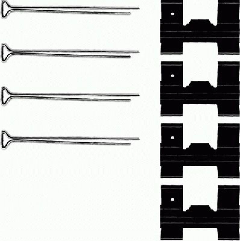 Image of HELLA Brake pad fitting kit HELLA 8DZ 355 206-511