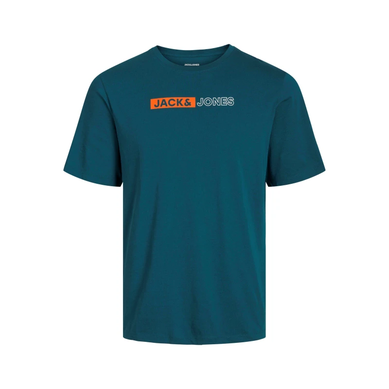 Image of Jack and Jones Corp Logo T-Shirt Plus Size Mens Deep Teal male 2XL