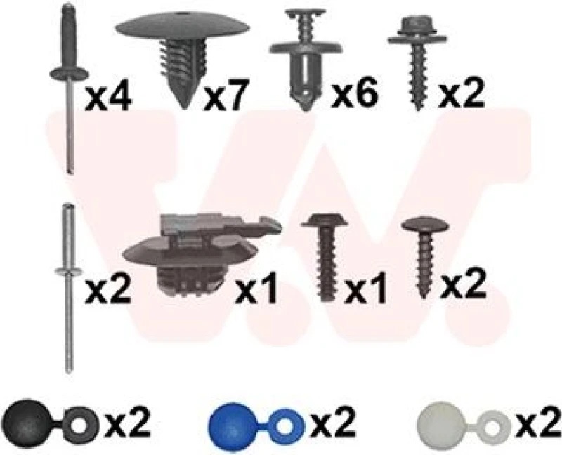 Image of VAN WEZEL Mounting Kit, bumper VAN WEZEL 4376794
