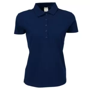 image of Tee Jays Womens/Ladies Luxury Stretch Short Sleeve Polo Shirt (M) (Navy Blue)