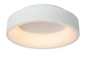 image of Mirage Modern Flush ceiling light - Ø38cm - LED Dim. - 1x22W 2700K - White