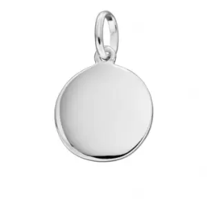 Image of Beginnings Sterling Silver Engravable Disc Pendant P4778