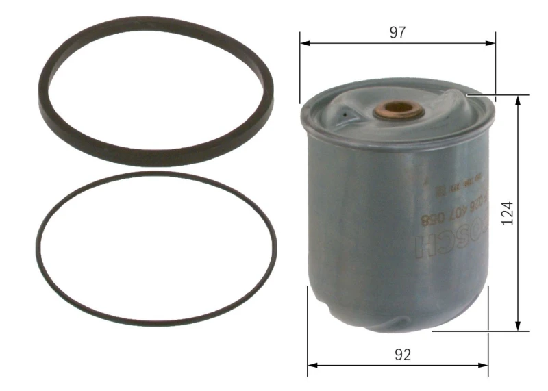 Image of Bosch F 026 407 058 Oil filter Centrifuge Oil Filter (7)