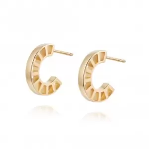Image of Goldie Huggie Hoop 18ct Gold Plate Earrings HUG12_GP