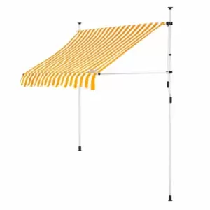 Image of Clamp Awning Yellow/White 150cm