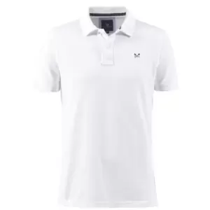 Image of Crew Clothing Mens Classic Pique Polo Shirt Optic White XXL