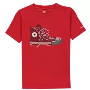 image of Converse Pixel T-Shirt Junior Boys - Red