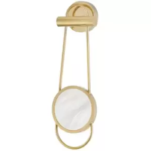 Image of Jervis 1 Light Wall Sconce Brass, Alabaster