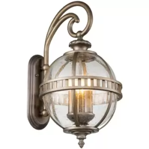 Image of Elstead Lighting - Elstead Kichler Halleron Outdoor Wall Lantern Burnished Bronze, IP44
