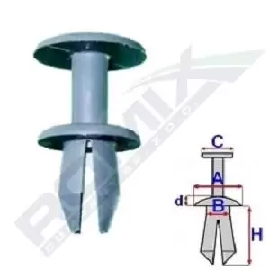 image of ROMIX Clip, trim-/protection strip BMW,RENAULT A82006 51498237075