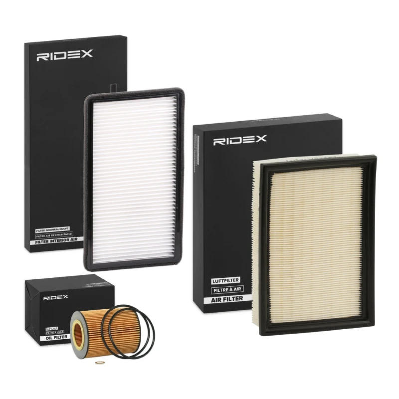Image of RIDEX 4055F3001 Filter Set with gaskets/seals Filter Set (4055)