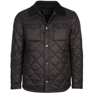 Image of Barbour Mens Shirt Quilted Jacket Black Large