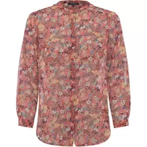 Image of French Connection Blossom Crinkle Shirt - Red