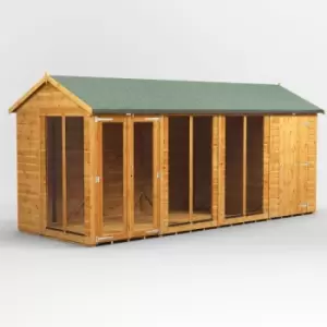 Image of 16x6 Power Apex Summerhouse Combi Building including 4ft Side Store