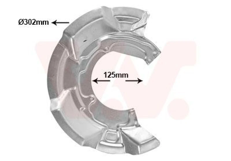 Image of VAN WEZEL Brake disc backing plate VAN WEZEL 0506371