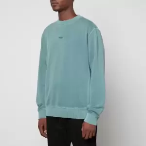 Image of BOSS Orange Wefade Logo-Printed Cotton-Blend Sweatshirt - L