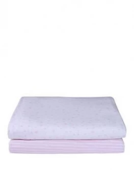 Image of Clair De Lune Printed Pram/Crib Sheets - Stars/Stripes