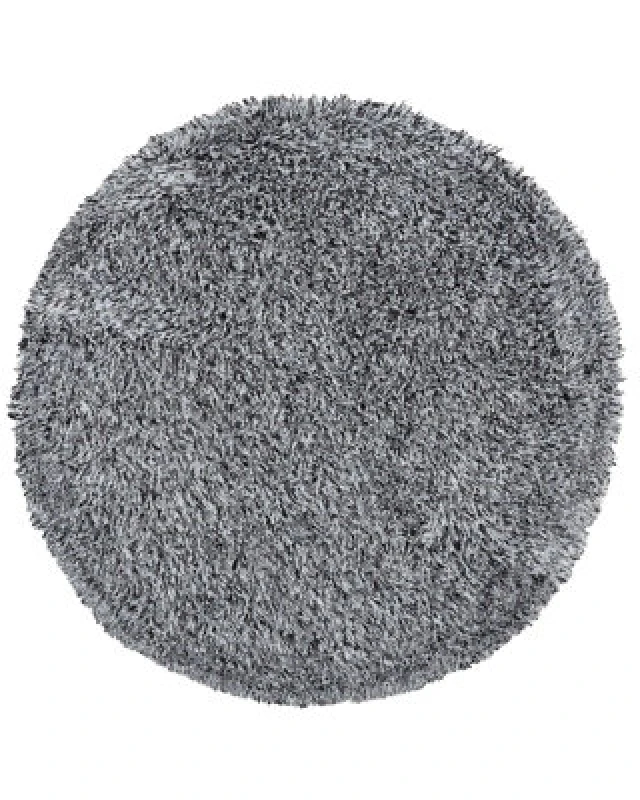 Image of Beliani Shaggygy Rug Cide Black/ White 140 Cm