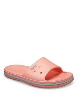 image of Crocs Crocband Iii Slide Flat Sandal - Pink, Size 4, Women