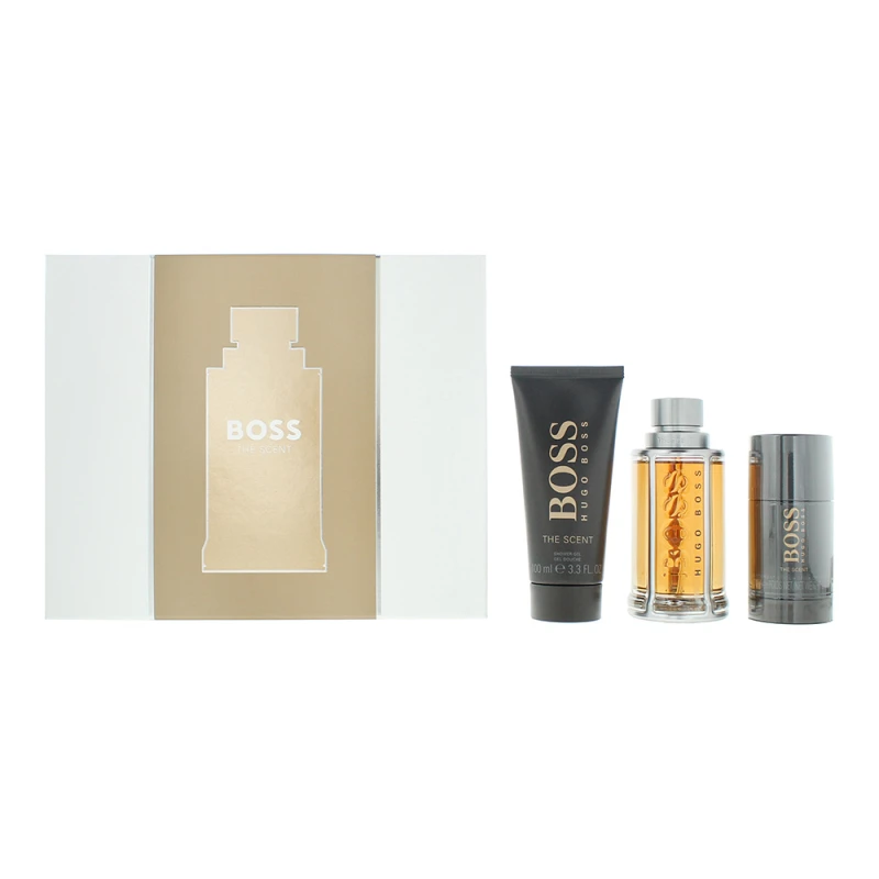 Image of Hugo Boss The Scent 3 Piece Gift Set: Eau de Toilette 100ml - Shower Gel 100ml -