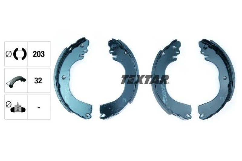 Image of Brake Shoe Set TEXTAR 91082000