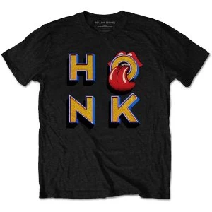 Image of The Rolling Stones - Honk Letters Mens Large T-Shirt - Black