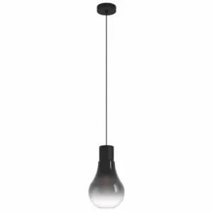 image of Eglo Ombre Style Retro Black Grey Single Pendant