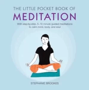 Image of little pocket book of meditation with step by step 5 10 minute guided medit