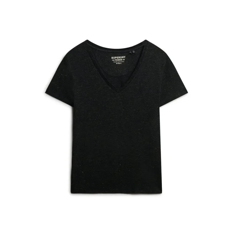 Image of Superdry Embroidered T-Shirt metallic Black Women 14