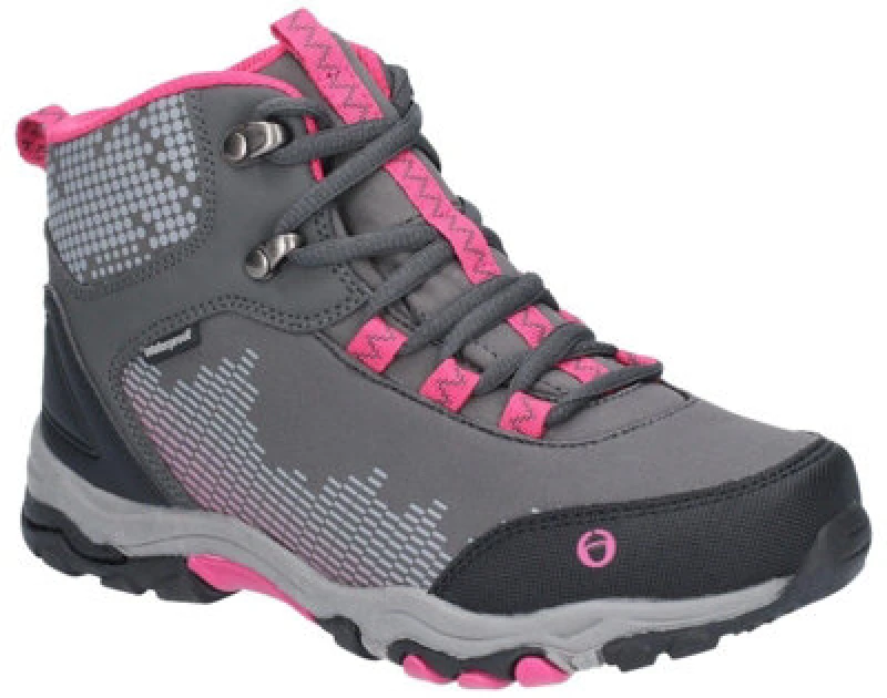 Image of Cotswold Boys & Girls Ducklington Waterproof Walking Boots UK Size 3 (EU 36) Grey/Pink COT611-GRYPIN-3