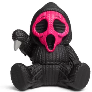 image of Handmade by Robotos Horror Scream Ghost Face Fluorescent Pink Variant Vinyl Figure Knit Series 081